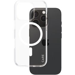 CARE by PanzerGlass Flagship iPhone 16 Pro MagSafe Hülle Hardcase Backcover - Transparent / Weiß