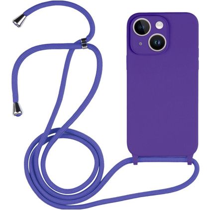 Mobigear Lanyard iPhone 14 Silikon Handykette - Lila