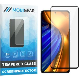 Mobigear Premium POCO F4 Panzerglas Gehärtetes Glas Displayschutz - Hüllenfreundlich - Schwarz