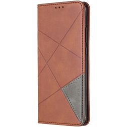 Mobigear Rhombus Slim Huawei P40 Pro Hülle Klapphülle - Braun