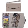 Mobilize Elegant Magnet iPhone 13 Mini Hülle Abnehmbare 2in1 Clutch - Beige Snake