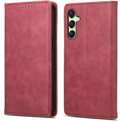 Mobigear Wallet Samsung Galaxy A17 Hülle Klapphülle Geldbörse - Rot