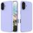 Mobigear Rubber Touch iPhone 16 Silikon Hülle Backcover - Lila