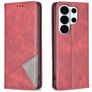 Mobigear Rhombus Slim Samsung Galaxy S26 Ultra Hülle Klapphülle - Rot
