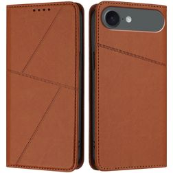 Mobigear Frosted Flip iPhone Air Hülle Klapphülle Geldbörse - Braun