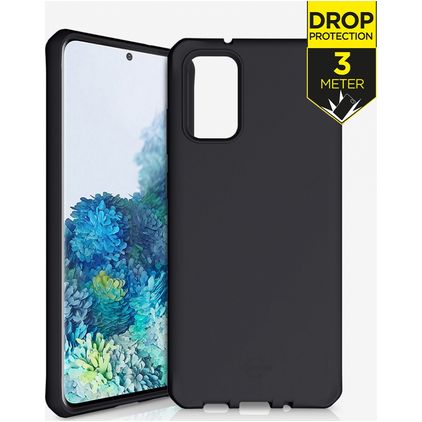 ITSkins SpectrumSolid Samsung Galaxy S20 Plus Hülle Flexibles TPU Backcover Stoßfest - Plain Black