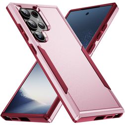 Mobigear Heavy Armor Samsung Galaxy S24 Ultra Hülle Hardcase Backcover Stoßfest - Pink