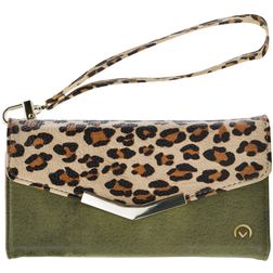 Mobilize Gelly Samsung Galaxy A04s Hülle Abnehmbare 2in1 Clutch - Green Leopard