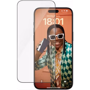 PanzerGlass Ultra-Wide Fit iPhone 15 Pro Max Gehärtetes Glas Displayschutz - Hüllenfreundlich + Applikator - Schwarz