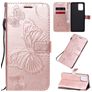 Mobigear Butterfly Samsung Galaxy S10 Lite Klapphülle Portemonnaie - Roségold