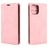 Mobigear Retro Slim iPhone 12 Klapphülle Portemonnaie - Pink