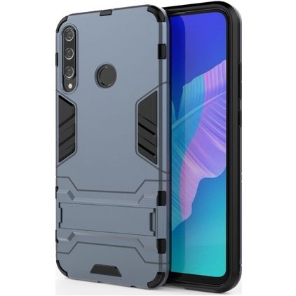 Mobigear Armor Stand Huawei P40 Lite E Hardcase Backcover Shockproof mit Ständer - Blau