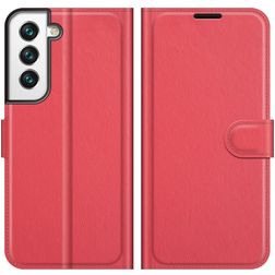 Mobigear Classic Samsung Galaxy S22 Hülle Klapphülle Geldbörse - Rot