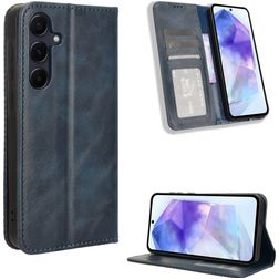 Mobigear Sensation Samsung Galaxy A35 Hülle Klapphülle Geldbörse - Blau