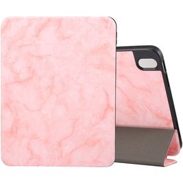 Mobigear Tri-Fold Marble iPad 11 (2025) Hülle Klapphülle + Stifthalter - Pink