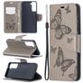 Mobigear Butterfly Samsung Galaxy S21 Hülle Klapphülle Geldbörse - Grau