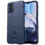 Mobigear Rugged Shield Motorola Moto E22i Hülle Flexibles TPU Backcover Stoßfest - Blau