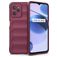 Mobigear Bumpy Realme C35 Hülle Flexibles TPU Backcover - Weinrot