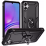 Mobigear Armor Ring Samsung Galaxy A05 Hülle Hardcase Backcover Stoßfest mit Ringhalter - Schwarz