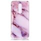 Mobigear Marble OnePlus 6 Hülle Flexibles TPU Backcover - Lila