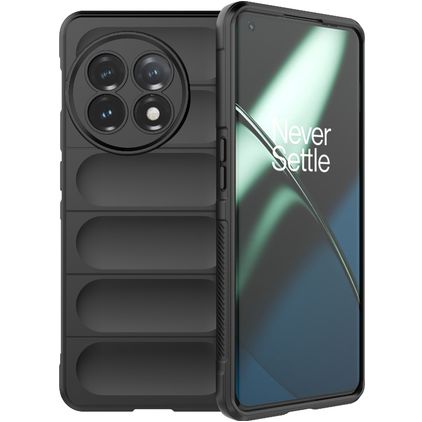 Mobigear Bumpy OnePlus 11 Hülle Flexibles TPU Backcover - Schwarz