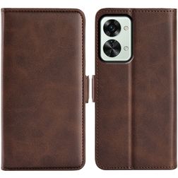 Mobigear Slim Magnet OnePlus Nord 2T 5G Hülle Klapphülle Geldbörse - Braun