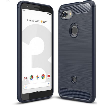 Mobigear Brushed Slim Google Pixel 3a TPU (flexibel) Backcover - Blau