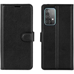 Mobigear Classic Samsung Galaxy A52 Hülle Klapphülle Geldbörse - Schwarz