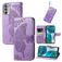 Mobigear Butterfly Motorola Moto G52 Hülle Klapphülle Geldbörse - Lila