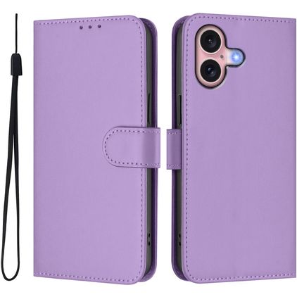 Mobigear Urban Wallet iPhone 16 Hülle Klapphülle Geldbörse - Lila