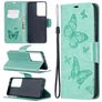Mobigear Butterfly Samsung Galaxy S21 Ultra Hülle Klapphülle Geldbörse - Türkis