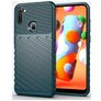 Mobigear Groove Samsung Galaxy A11 Hülle Flexibles TPU Backcover - Grün