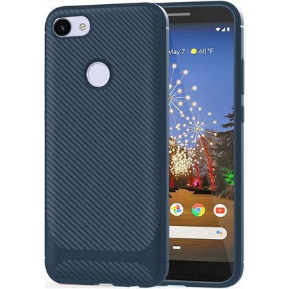 Mobigear Racing Motorola Moto E6 Play Hülle Flexibles TPU Backcover - Blau