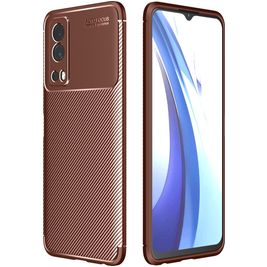 Mobigear Racing Vivo Y52 Hülle Flexibles TPU Backcover - Braun