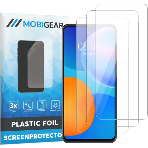 Mobigear Huawei P Smart (2021) Displayschutz Schutzfolie - Hüllenfreundlich (3er Pack)
