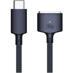 Mobigear Nylon Braided USB-C auf Apple MagSafe 3 Kabel 2 Meter - Blau