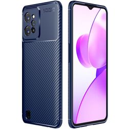 Mobigear Racing Realme C31 Hülle Flexibles TPU Backcover - Blau