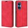 Mobigear Retro Slim HONOR X7 Hülle Klapphülle Geldbörse - Rot