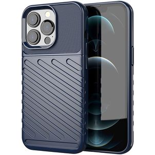 Mobigear Groove iPhone 13 Pro Hülle Flexibles TPU Backcover - Blau