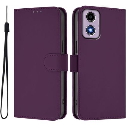 Mobigear Urban Wallet Motorola Moto E14 Hülle Klapphülle Geldbörse - Lila