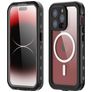 RedPepper Waterproof iPhone 15 Pro Max Wasserdicht MagSafe Hülle Hardcase Backcover Stoßfest - Schwarz