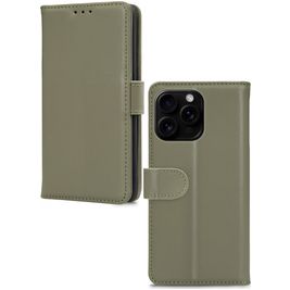 Mobilize Premium Gelly iPhone 16 Pro Hülle Klapphülle Geldbörse - Grün