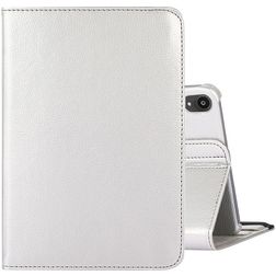 Mobigear DuoStand iPad Mini 7 (2024) Hülle Drehbare Klapphülle - Silber