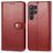 Mobigear Snap Button Samsung Galaxy S25 Ultra Hülle Klapphülle Geldbörse - Rot