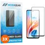 Mobigear Premium OPPO A38 Panzerglas Gehärtetes Glas Displayschutz - Hüllenfreundlich - Schwarz (3er Pack)