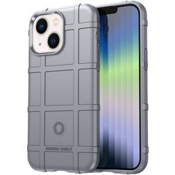 Mobigear Rugged Shield iPhone 14 Plus Hülle Flexibles TPU Backcover Stoßfest - Grau