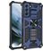 Mobigear Armor Stand Samsung Galaxy S21 FE Hardcase Backcover Shockproof mit Ständer - Blau
