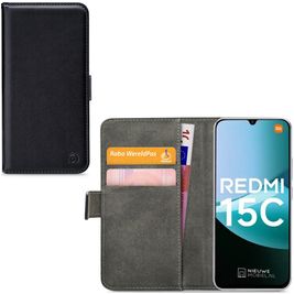 Mobilize Classic Gelly Xiaomi Redmi 15C Hülle Klapphülle Geldbörse - Schwarz