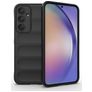 Mobigear Bumpy Samsung Galaxy A35 Hülle Flexibles TPU Backcover - Schwarz
