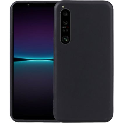 Mobigear Basics Sony Xperia 1 V Hülle Flexibles TPU Backcover - Schwarz